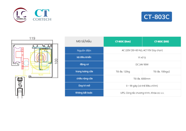 cửa tự động Cortech Hàn Quốc