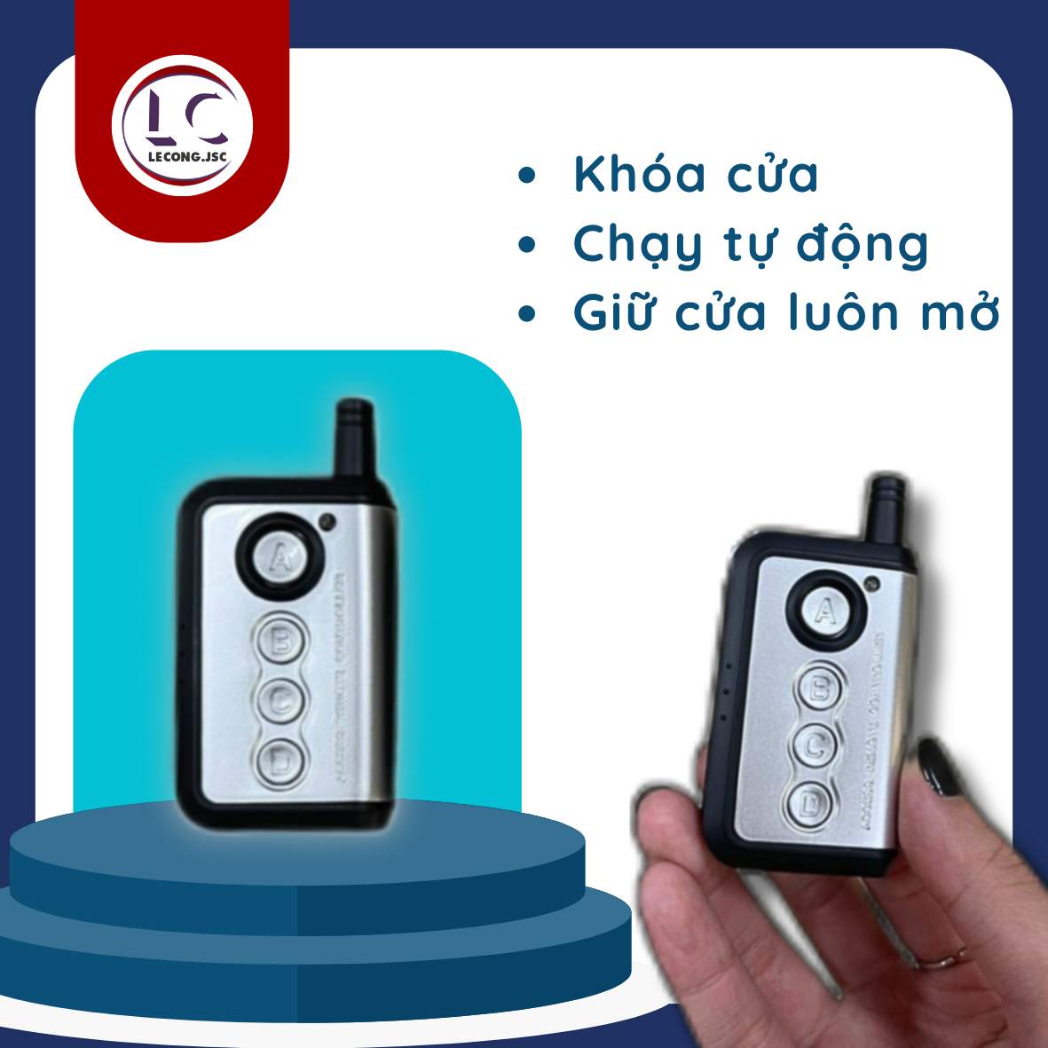 điều khiển remote cửa tự động Trung Quốc