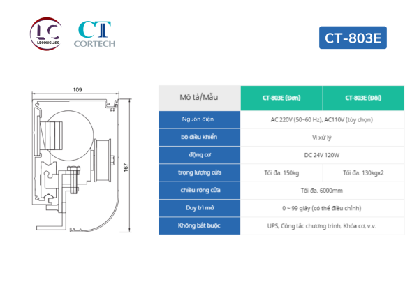 cửa tự động Cortech Hàn Quốc